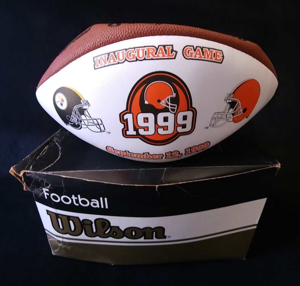 Cleveland Browns vs Steelers Opening Night 1999 Wilson Football Inaugural Game